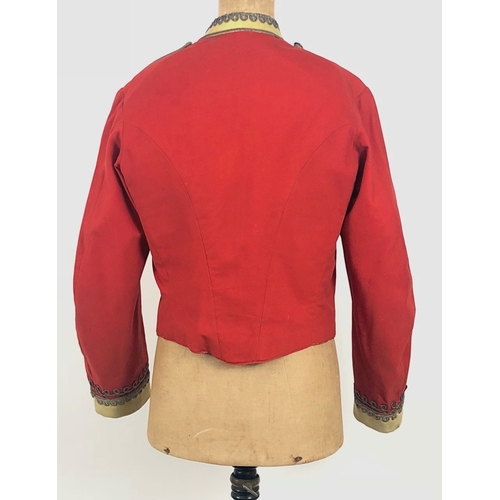 302 - Victorian Irish Londonderry Militia Officer Mess Jacket.  A scarce example of stable pattern form, s... 