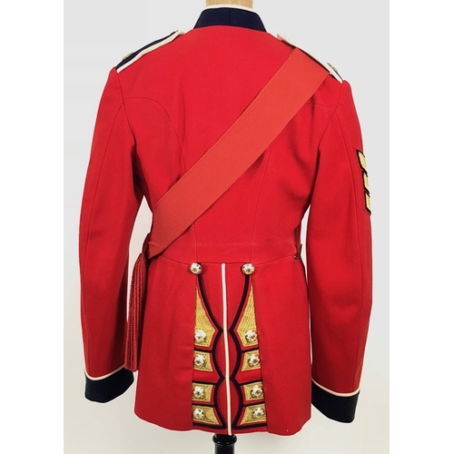 309 - Coldstream Guards Sergeants Scarlet Tunic.  A good example of fine scarlet cloth with dark blue faci... 