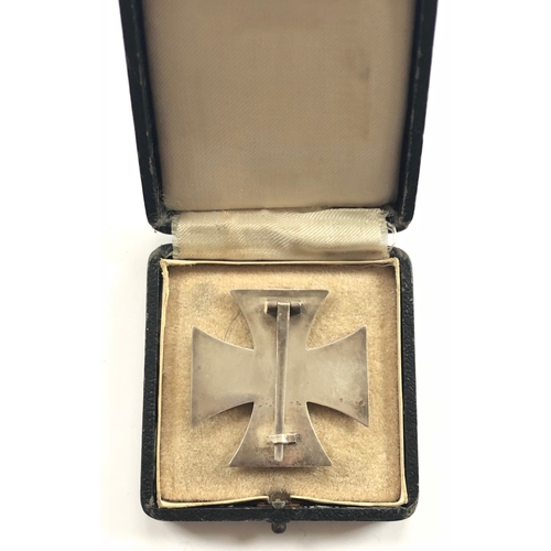 350 - German Third Reich cased 1939 Iron Cross 1st Class by C.F. Zimmermann, Pforzheim.  Fine example with... 