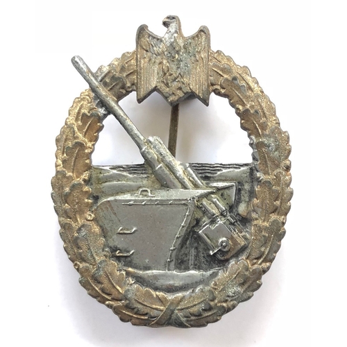 German Third Reich Kriegsmarine Coastal Artillery War badge.