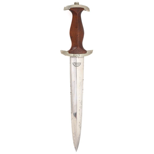 450 - German Third Reich NPEA Student Service dagger with frog by Karl Burgsmuller, Berlin.  A fine rare e... 