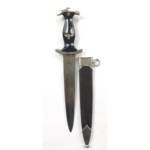 451 - German Third Reich 1933 model SS dagger by Gottlieb Hammesfahr, Solingen-Foche  A fine example, the ... 