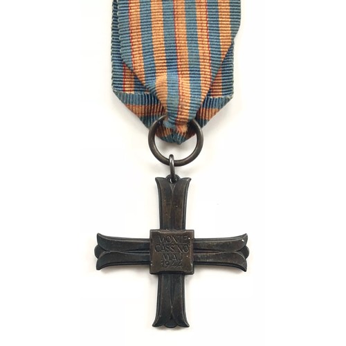 198 - Poland. WW2 Monte Cassino Cross to a 3rd Carpathian Rifle Division soldier and War Cross. A good exa... 