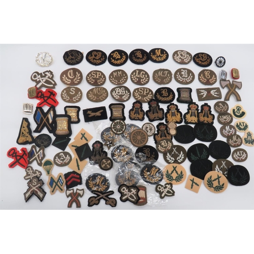 20 - 95 Various Trade & Qualification Arm Badges
including letters within wreath MT ... SP ... LG ...... 