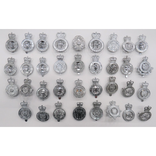 30 - 35 Post 1953 Police Constabulary Cap Badges
plated Queens crown examples including Norfolk Joint Spe... 