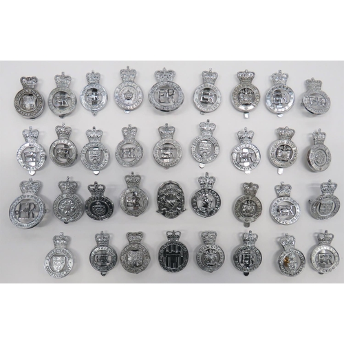 31 - 35 Post 1953 Police Constabulary Cap Badges
plated Queens crown examples include Birmingham City Pol... 