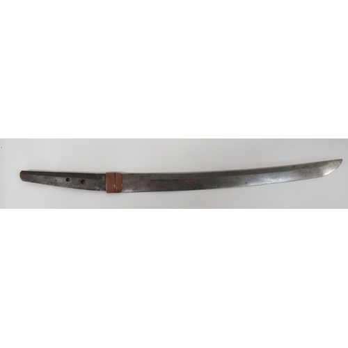 362 - Japanese Wakizashi Blade
14 inch, single edged blade of typical form.  Copper ribbed habaki. &n... 