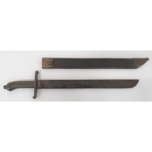 370 - Saxon M1845 Fusiliers Falchion Short Sword
19 inch, single edged blade with rounded point.  For... 