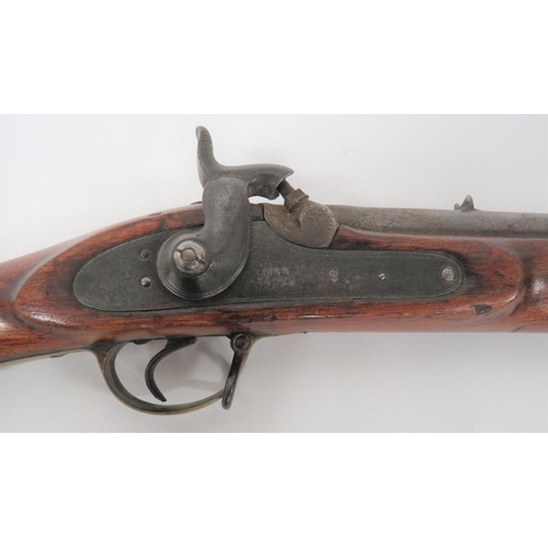 379 - 1856 Pattern Enfield 2 Band Indian Musket
30 inch, 14 bore, smoothbore barrel.  Rear V sight. &... 