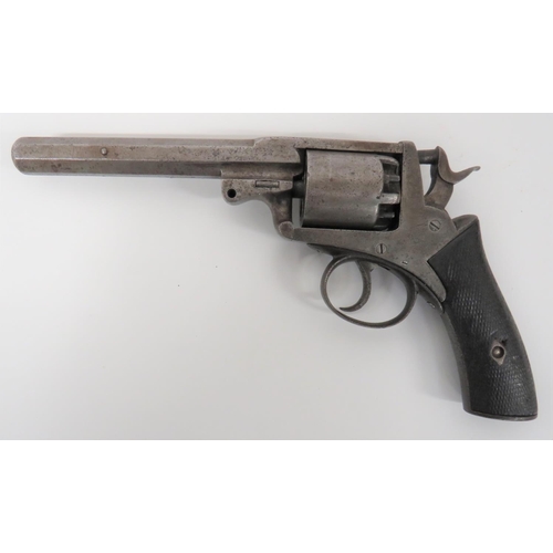 384 - Mid 19th Century Adams Style Percussion Revolver
6 inch, 54 bore, octagonal barrel, solid frame revo... 