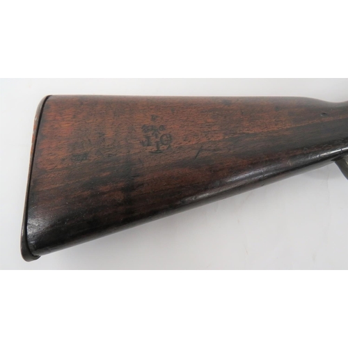 386 - Obsolete Calibre 1885 Dated Martini Henry MKIII Rifle
32 1/2 inch, .577/450 rifled barrel.  The fron... 