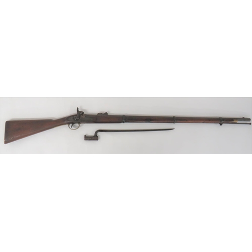 387 - 1853 1st Pattern Enfield 3 Band Rifle and Bayonet
39 inch, .577 rifled barrel.  Front block bla... 