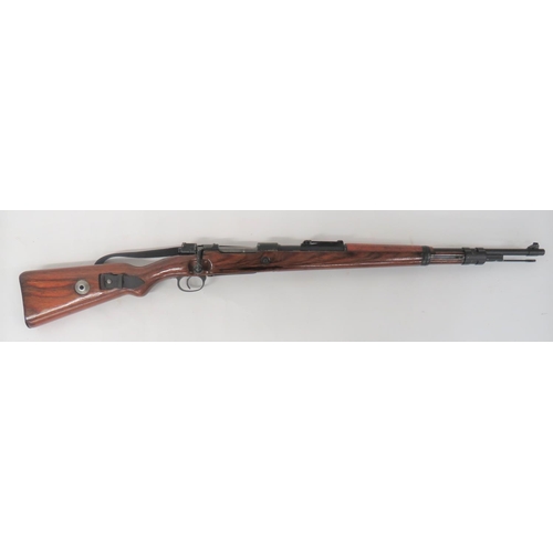 389 - Deactivated WW2 German Contract Bruno VZ24 K98 Rifle
7.92 mm, 23 3/4 inch, blued barrel.  Front blad... 