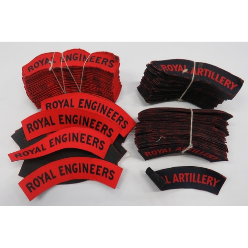 39 - 171 Corps Printed Shoulder Titles
consisting 71 x Royal Engineer printed titles ... 100 x Royal Arti... 