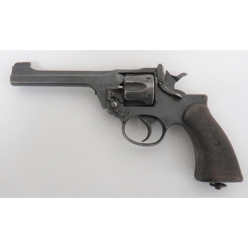 391 - Deactivated Enfield No 2 MKI Service Revolver
.38, 5 inch, blackened barrel with front blade sight. ... 