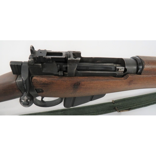 394 - Deactivated Enfield No 4 Rifle
.303, 25 inch barrel.  Front sight with protective ears.  Blackened b... 