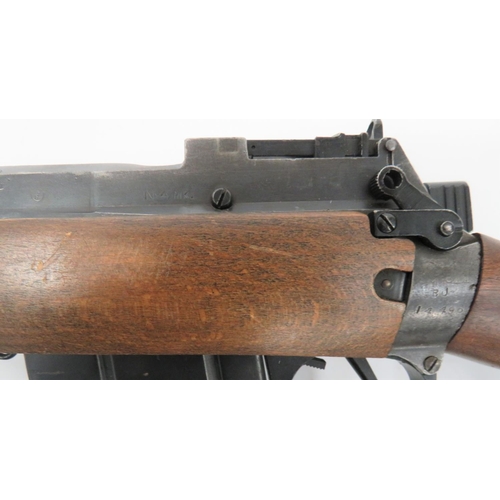 394 - Deactivated Enfield No 4 Rifle
.303, 25 inch barrel.  Front sight with protective ears.  Blackened b... 