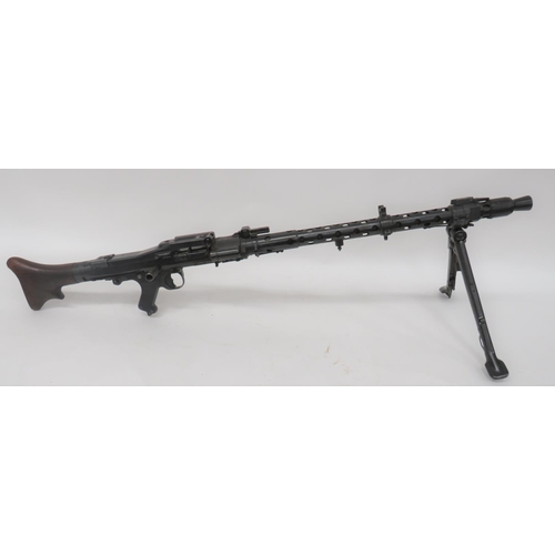 398 - Deactivated German MG34 Light Machine Gun
7.92 mm barrel with front flash hider.  Blued steel barrel... 