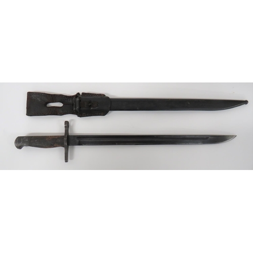 405 - Late Production Japanese Type 30 Arisaka Bayonet
15 3/4 inch, single edged blade with fuller.  ... 