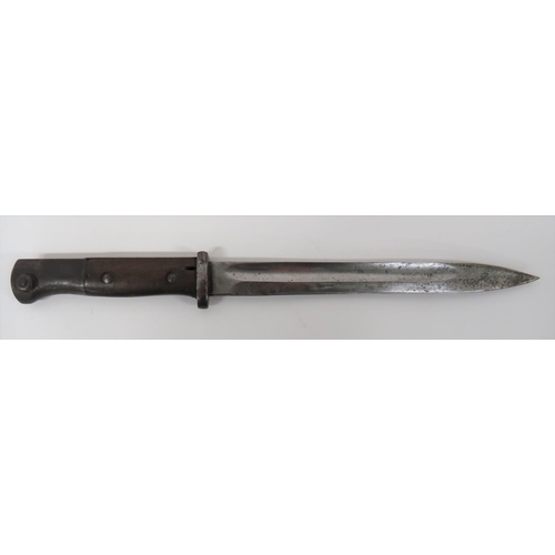 408 - Imperial German K98 Mauser Bayonet
9 3/4 inch, single edged blade with wide fuller.  Forte with... 