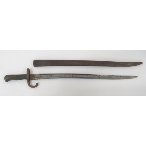 412 - Late 19th Century Egyptian Remington Bayonet
22 1/2 inch, single edged, yataghan blade with wide ful... 