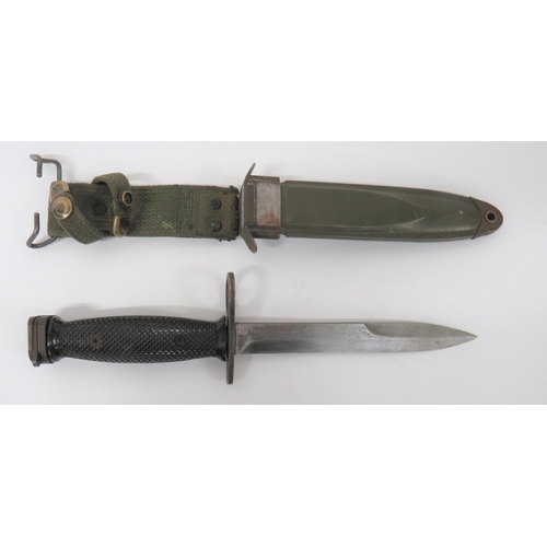 420 - American M16 Knife Bayonet
6 3/4 inch, single edged blade with back edge sharpened point.  Stee... 