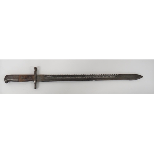 423 - Swiss M1914 Schmidt Rubin Sawback Bayonet
18 3/4 inch, single edged blade.  Rear sawback edge. ... 