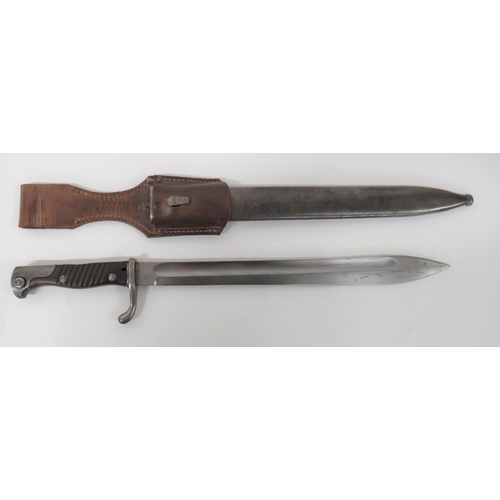 435 - Imperial German Seitengewehr M1898/05 Butcher Bayonet
14 1/2 inch, single edged blade widening towar... 