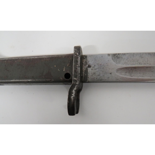 450 - Imperial German M88/98 Ersatz Bayonet
12 1/2 inch, single edged blade with fuller.  Back edge w... 