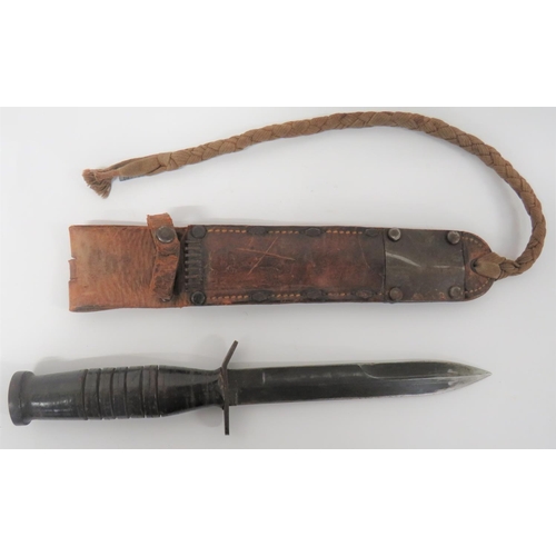 478 - WW2 American M3 Combat Knife In M6 Scabbard
6 3/4 inch, single edged blade with back edge sharpened ... 