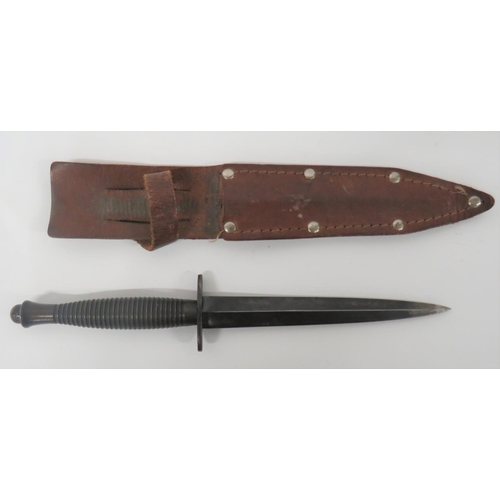 481 - WW2 Third Pattern Fairbairn-Sykes Commando Fighting Knife
6 1/2 inch, double edged, blued blade. &nb... 