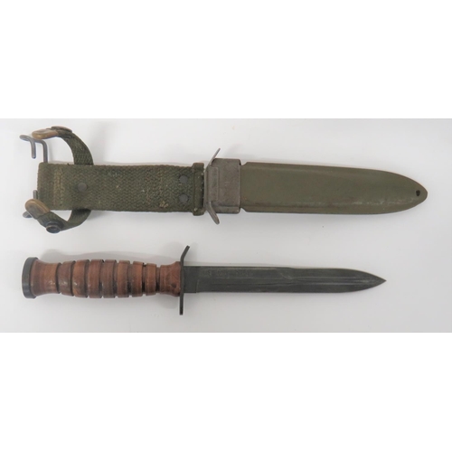 482 - American M3 Combat Trench Knife
6 3/4 inch, single edged blade with back edge sharpened point.  ... 