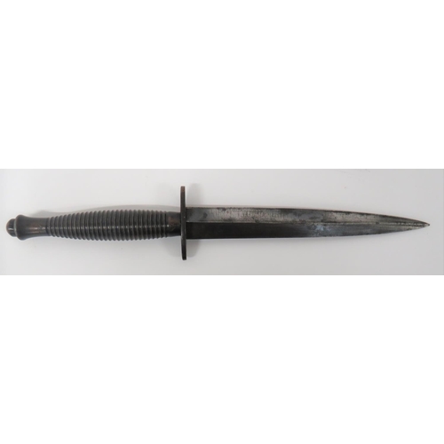 487 - WW2 3rd Pattern Fairbairn-Sykes Commando Fighting Knife
6 3/4 inch, double edged, blued blade.  ... 