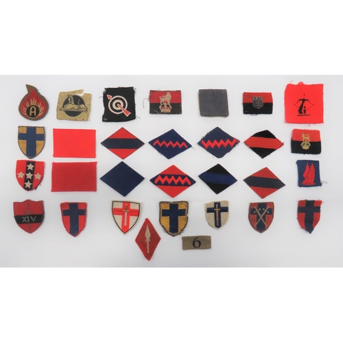 50 - 30 HQ and Canadian Formation Badges
including bullion embroidery War Office ... Printed KC War Offic... 