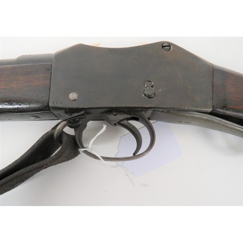 386 - Obsolete Calibre 1885 Dated Martini Henry MKIII Rifle
32 1/2 inch, .577/450 rifled barrel.  The fron... 