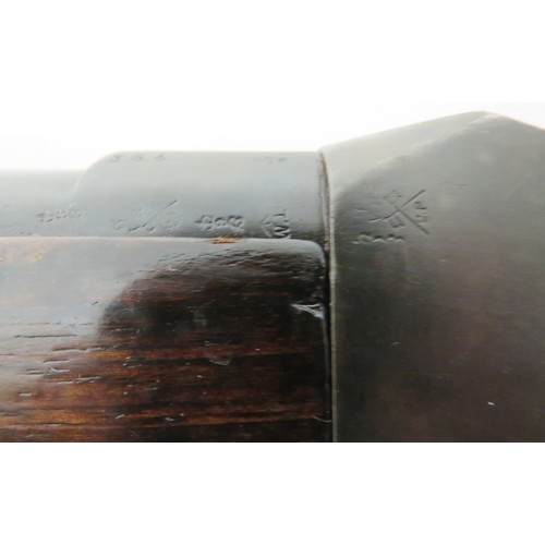 386 - Obsolete Calibre 1885 Dated Martini Henry MKIII Rifle
32 1/2 inch, .577/450 rifled barrel.  The fron... 