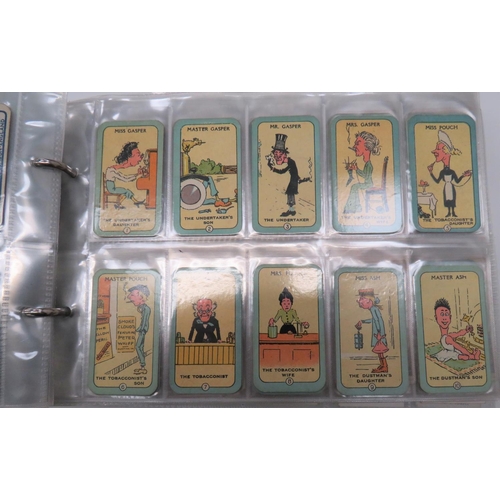 117 - Folder Of Sets And Part Sets Of Cigarette Cards
including The Nose Game by Carreras Ltd ... Trains O... 