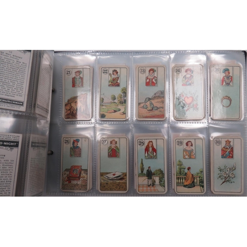 117 - Folder Of Sets And Part Sets Of Cigarette Cards
including The Nose Game by Carreras Ltd ... Trains O... 