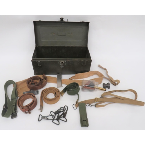 294 - Selection of Various Slings And Equipment
including leather, SMLE rifle sling dated 1940 ... Similar... 