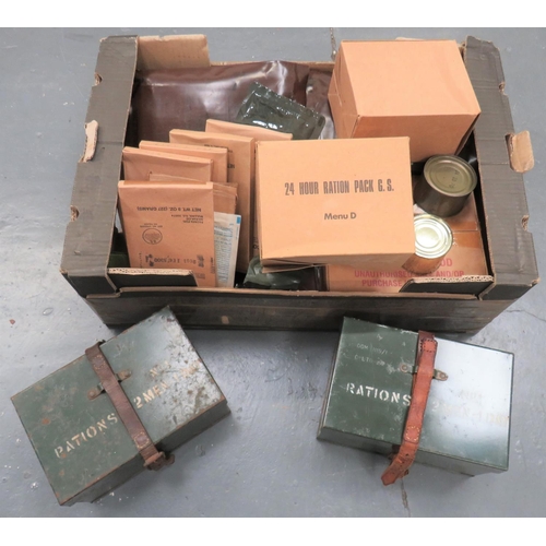 Quantity Of Post War Rations including 2 x green painted 