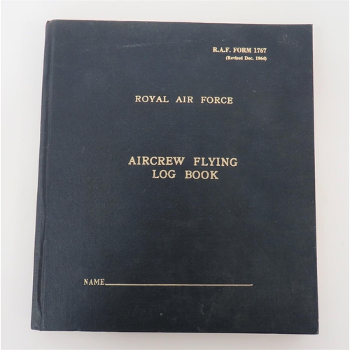 Post 1964 RAF Aircrew Flying Log Book
good unused example.  Blue linen cover with gilt tooling.  Clean condition.  