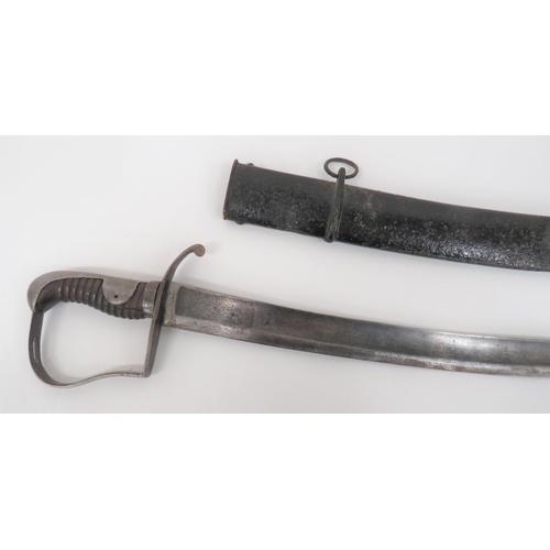 450 - 1796 Pattern Light Cavalry Trooper's Sword
31 3/4 inch, single edged, slightly curved blade with lar... 