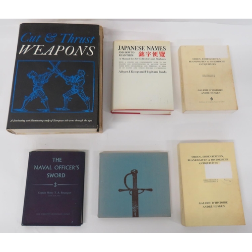 456 - Six Various Books Including Weapon Orientated
consisting Cut & Thrust Weapons by E Wagner.  Comp... 