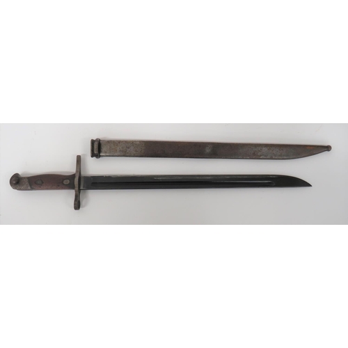 468 - Japanese Arisaka Type 30 Late Production Bayonet
15 1/2 inch, single edged blade with narrow fuller.... 