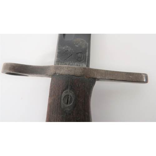 468 - Japanese Arisaka Type 30 Late Production Bayonet
15 1/2 inch, single edged blade with narrow fuller.... 