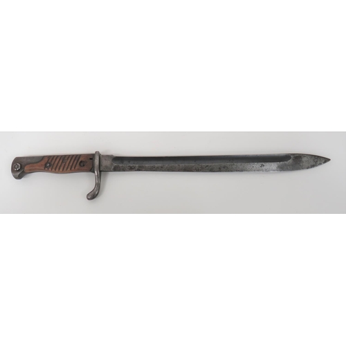 472 - Imperial German Seitengewehr M1898/05 Sawback Removed Bayonet
14 1/2 inch, single edged blade wideni... 