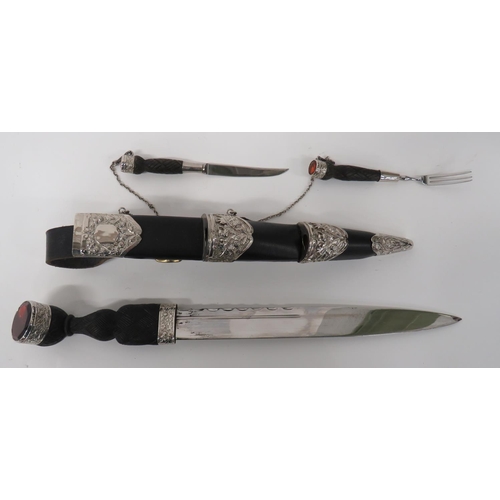 490 - Modern Scottish Military Pattern Dirk
12 inch, single edged, clipped spine blade with narrow fuller.... 