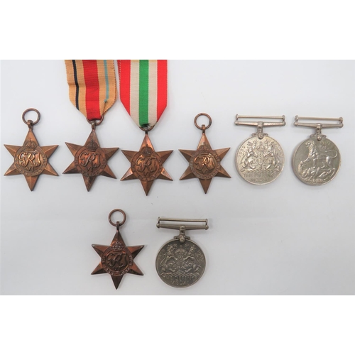 Various WW2 Medals consisting 2 x 1939-45 Stars ... Africa Star ...