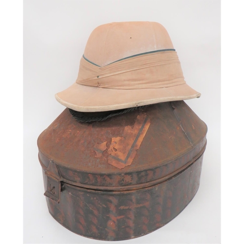 215 - Early 20th Century Officer's Tropical Pith Helmet Possibly Indian Regiment
cream khaki, six panel cr... 