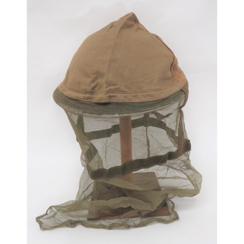 222 - 1940 Dated Home Front Helmet And Mosquito Net
black painted steel helmet.  Inner frame dated 1940.  ... 